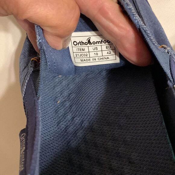 OrthoComfort size 10 slip on canvas loafer walk-in flat shoes - Picture 10 of 12